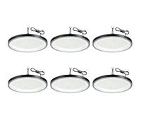 wowspeed 500W Faretti a Soffitto a LED per Interni 6PCS, 50000LM UFO LED High Bay Light 6500K Lampada da Officina Industriale, IP65 Impermeabile Plafoniera per Garage, Officina, Fabbrica, Magazzino