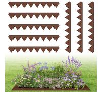 wowspeed 8 Pezzi Bordura per Giardino in Acciaio Corten, Bordura per Aiuola Altezza 5cm, Bordo per Aiuole Flessibile, Bordure per Aiuole, Bordi per Aiuole Giardino per Cortile Prato Orto 53.7*9.7*5cm