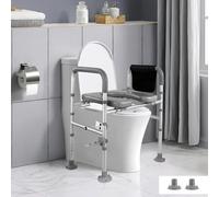 wowspeed Rialzo WC per Anziani, Alzata per WC, Regolazione in Altezza e Larghezza, Alzawater per Protesi Anca, Fino a 181 kg, per Anziani, Disabili, Donne Incinte e Persone Infortunate