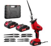 wowspeed Sega a Gattuccio, Seghetto Elettrico a velocità Variabile da 0-4000 U/min, Sega Elettrica per Legno a Batteria da 21V, Seghetto Alternativo per Metalli, PVC con 2 Batterie e 8 Lame