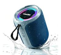 Wowssyo Altoparlante Bluetooth portatile per esterni, 50 W, RGB, blu, IPX7 | Bluetooth 5.4 e suono stereo TWS. Altoparlante wireless da 50 W con TF/USB/AUX. Luce RGB, impermeabile IPX7, per campeggio