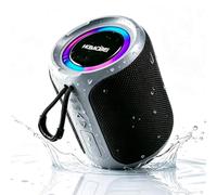 Wowssyo Altoparlante Bluetooth portatile per esterni, con 50 W, impermeabile IPX7, senza fili, con luce RGB, Bluetooth 5.4, TWS Stereo, EQ, supporta TF/USB/AUX per campeggio, spiaggia, piscina