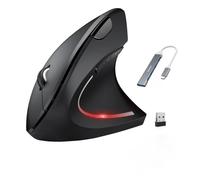 Wowssyo wireless Mouse ergonomico verticale, 1600/1200/800 DPI, 5 pulsanti, senza fili mouse ottico bluetooth vertical USB 2.4G per Windows e Mac OS