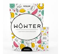 WOWTER by AMZ BETTER, Insaporitore d'Acqua, 24 Bustine di Polvere Solubile al Gusto di Mango per Aromatizzare l'Acqua, Senza Calorie, Senza OGM, Senza Glutine, Senza Zuccheri, Made in Italy, 96 g