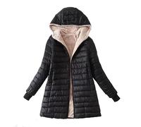WOXIHUAN Cappotto con Cappuccio Donna Piumino Elegante Giacca Invernale Cappotti Invernali Giubbino Eleganti Parka Lunghi Trench Giubbotto Donna Caldo Invernale