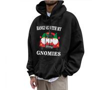 WOXIHUAN Felpa da Uomo Natale,Stampa 3D Lettera Felpe con Cappuccio Maglione a Maniche Lunghe Sweatshirt,Coulisse Maglie con Tasca Hoodie Divertente Maglioni Casual Maglietta Regalo di Natalizio