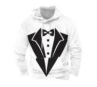 WOXIHUAN Felpa di Natale da Uomo Maglione Abbinamento di Colori Felpe con Cappuccio Sweatshirt Pullover novità Stampa a Maniche Lunghe Maglioni Regalo di Natale Abbigliamento Taglie Forti Maglietta