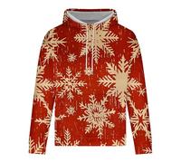 WOXIHUAN Felpe da Uomo Natale,Stampato Pupazzo di Neve Felpa con Cappuccio Sweatshirt Coulisse Maglione,Maniche Lunghe Pullover Divertente Maglioni Taglie Grandi Maglie Regalo di Natalizo Hoodie