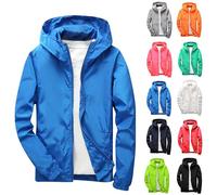 WOXIHUAN Giacca Impermeabile Unisex Ragazze Ragazzi Giacche a Vento Antivento Antipioggia Cappotto con Cappuccio Sportivo Cardigan Cerniera Integrale Giubbotto Autunno Caldo Giacca da Trekking