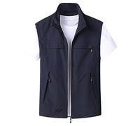 WOXIHUAN Gilet Sportivo Uomo Gilet Pesca Viaggio Tasche Gilet Sport Giubbino da Lavoro Cronista Caccia Fotografi All'Aperto Gilet Safari Giacche Senza Maniche