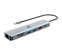 Woxter Hub USB-C 7 in 1 a HDMI/USB-C PD/USB 3.0/RJ45/Lettore di schede
