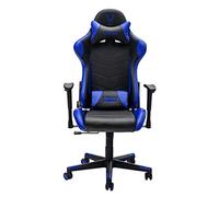 Woxter Stinger Station Blu - Sedia da ufficio/gaming con asse in acciaio, sistema di sollevamento dello schienale a gas, ruote silenziose, in similpelle, 53 x 53 x 129 cm, colore: blu