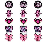 WOZADU 15 perline focali in silicone per penne a tema danza personaggio perline in silicone per portachiavi che fanno perline sfuse per la creazione di gioielli, bracciali, collane, artigianato fatto