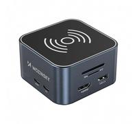 Wozinsky WHBC09Y8S Hub USB-C 12 in 1, multifunzione, in alluminio, con cavo da 15 cm, colore: grigio