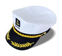 WOZOKI Cappello da marinaio per bambini, regolabile, costume da | Berretti da baseball da marinaio per accessori per spettacoli in costume per feste a tema yacht