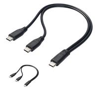 WOZOKI Convertitore Adattatore Alimentazione Cavo USB Tipo C, A | Adattatore prolunga cavo splitter USB C maschio a doppio USB C femmina per smartphone, cavo per telefono cellulare