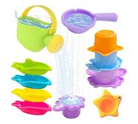 WOZOKI Giocattoli per Giocare con l ' Acqua con Pesi e | Divertente giocattolo da bagno con tazze impilabili con annaffiatoio e palette regalo per giocattolo da spiaggia