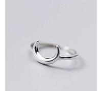 WOZUIMEI Anelli D'Argento S925 Personaggio Stile Foresta Di Luna Di Luna Femminile Anello Di Apertura Dell'Anello Di Luna GioielliAnello d'argento S925, apertura regolata