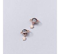 WOZUIMEI Orecchini D'Argento S925 Femminile Coreano Moda Pianeta Stella Diamanteoro rosa