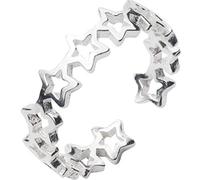 WOZUIMEI S925 Anelli D'Argento Stelle da Donna Stella Apertura a Stella Anello Di Moda Anello Di Moda Gioielli da Donna Stile Anello Di Coda Delle Donne CoreaneAnello d'argento S925, apertura regola