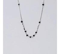 WOZUIMEI S925 Collana in Argento Moda Donna Nobile Diamante Nero Catena Clavicola Semplice Stile Gioielli IrregolariCollana in argento S925