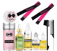 WOZUTUNT Colla Per Parrucche Colla Per Protesi Capelli, Tenuta Forte Colla Per Capelli Per Parrucche, Fascia Per Parrucche, Bastoncino Di Cera Per Capelli, Spazzola Per Bordi Edge Control