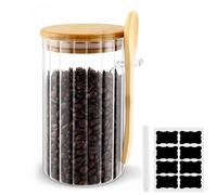 Wozzies Barattoli in Vetro con Coperchio Ermetici per Cereali, Chicchi di Caffè, Biscotti e Altro, Barattoli di Vetro Trasparenti a Forma di Fiore con Coperchio Set di 1 x 720 ML