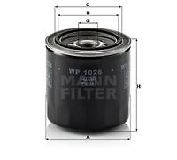 MANN-FILTER WP 1026 Filtro dell'olio - per Autovetture + veicoli commeriali