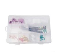 WP-17/18/26 Bruciatore per saldatura TIG con manico corto, set di accessori da 31 pezzi: include lente a gas n. 12, ugelli in ceramica n. 6/7/8/10/12 e le staffe corrispondenti