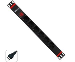 WP MULTIPRESA RACK 19 6 X ITA/SCHUKO SPINA ITALIANA 16A WPN-PDU-I01-06