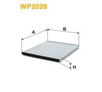 WP2028 FILTRO ABITACOLO PER Chevrolet Aveo/Kalos 2 VOL. CODA S. T200 1.5 62 KW 8