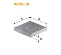 WP2039 FILTRO ABITACOLO PER Honda Jazz III GE GG GP ZA 1.5i-VTEC 88 KW 120 CV