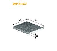 WP2047 FILTRO ABITACOLO PER Kia Pro Cee'D JD 1.4 CVVT 73 KW 100 CV