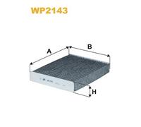 WP2143 WIX FILTERS FILTRO ABITACOLO AI CARBONI ATTIVI PER NISSAN RENAULT