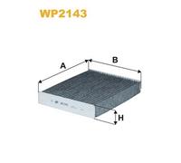 WP2143 FILTRO ABITACOLO PER Nissan Qashqai II Fuoristrada Chiuso J11 J11 1.3 DiG