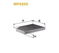 WP2205 FILTRO ABITACOLO PER BMW 3 Touring G21 G81 320e Plug-in-Hybrid 150 KW 204