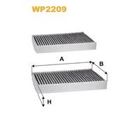 WP2209 FILTRO ABITACOLO PER Rolls-Royce Phantom VII Drophead Coup RR2 6.75 V12