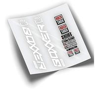 WP375 Adesivi compatibili con forcella Rock-Shox BOXXER ULTIMATE 2020-2023 MTB, SET STICKERS. (BIANCO)