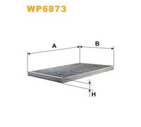 WP6873 FILTRO ABITACOLO PER Audi A6 4A2 S6 Plus quattro 240 KW 326 CV