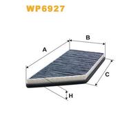 WP6927 FILTRO ABITACOLO PER Peugeot 206 2 VOL. CODA S. 2A/C 1.4 HDi Eco 70 50 KW