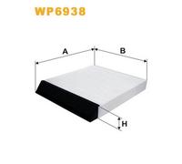 WP6938 FILTRO ABITACOLO PER Renault Scnic I Van FA0 JA0/1 1.9 47 KW 64 CV