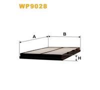 WP9028 FILTRO ABITACOLO PER Rover 75 Tourer RJ 2.0 V6 110 KW 150 CV