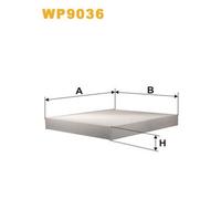 WP9036 FILTRO ABITACOLO PER VW FOX 2 VOL. CODA S. 5Z1 5Z3 5Z4 1.4 TDI 51 KW 70 C