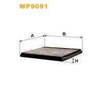 WP9091 FILTRO ABITACOLO PER Volvo S40 I 644 1.6 80 KW 109 CV