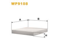 WP9108 FILTRO ABITACOLO PER Honda Concerto Tre Volumi HWW 1.6 16V 78 KW 106 CV