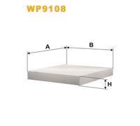 WP9108 FILTRO ABITACOLO PER Honda Concerto Tre Volumi HWW 1.6 16V 78 KW 106 CV