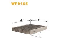 WIX FILTERS filtro abitacolo WP9165 carboni attivi 240x209x34 mm