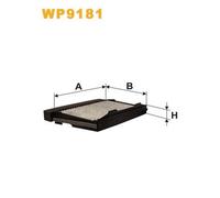 WP9181 FILTRO ABITACOLO PER Saab 44690 YS3E 2.3 T Bio Power 152 KW 207 CV