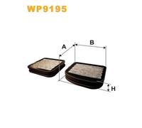 WP9195 WIX FILTERS FILTRO ABITACOLO CARBONI ATTIVI MCD CL (C215)