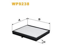 WP9238 FILTRO ABITACOLO PER Daewoo Lacetti 2 VOL. CODA S. KLAN 1.4 70 KW 95 CV